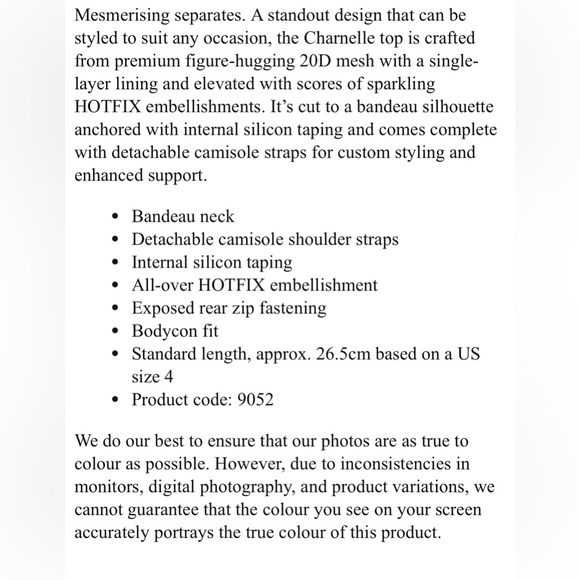 Embellished bandeau and skirt set - Picture 10 of 11